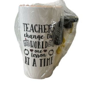Coffee Mug For Teachers Change The World One Lesson At A Time Thank You Teachers
